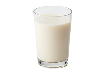 A glass filled with creamy light tan liquid against a stark black backdrop