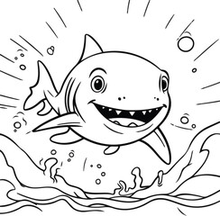 Dive into creativity with a sleek shark