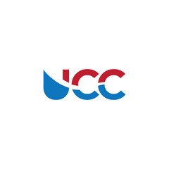 Naklejka premium UCC logo. UCC letter. UCC letter logo design. Initials UCC logo design vector