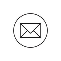 mail icon on white background