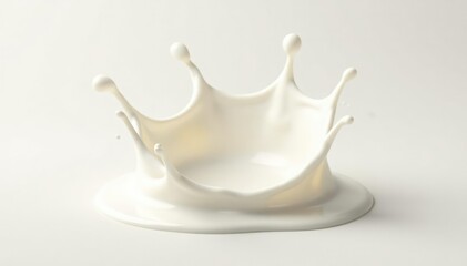 Isolated milk splash crown, creamy white texture , delicious, texture, food