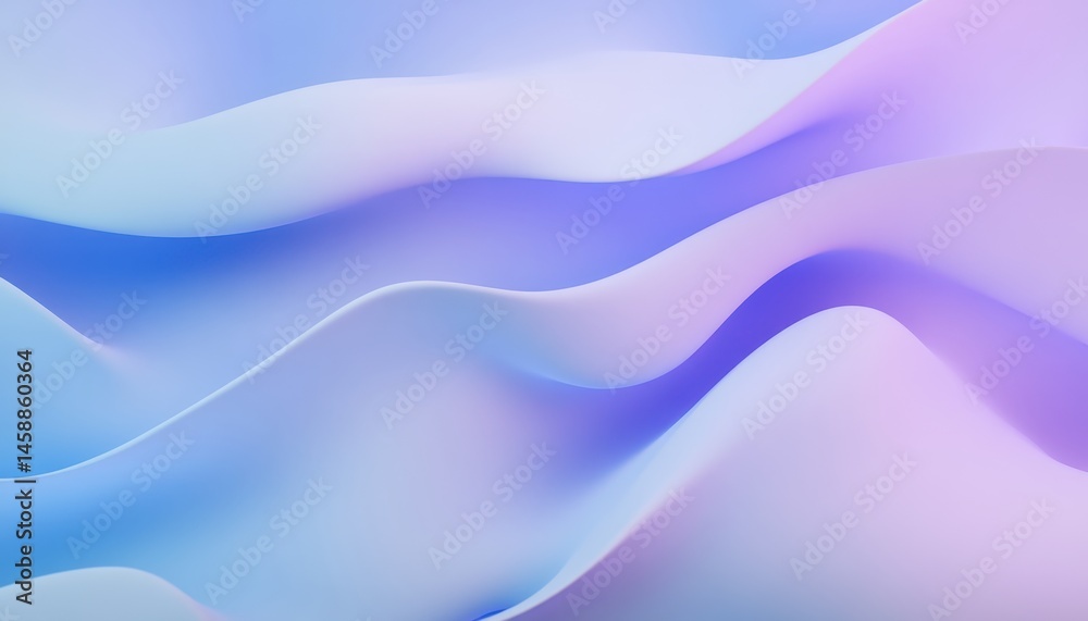 Poster Abstract Wavy Background in Pastel Shades with Gradient Color and Smooth Texture for Modern Design and Creative Art Wallpaper
