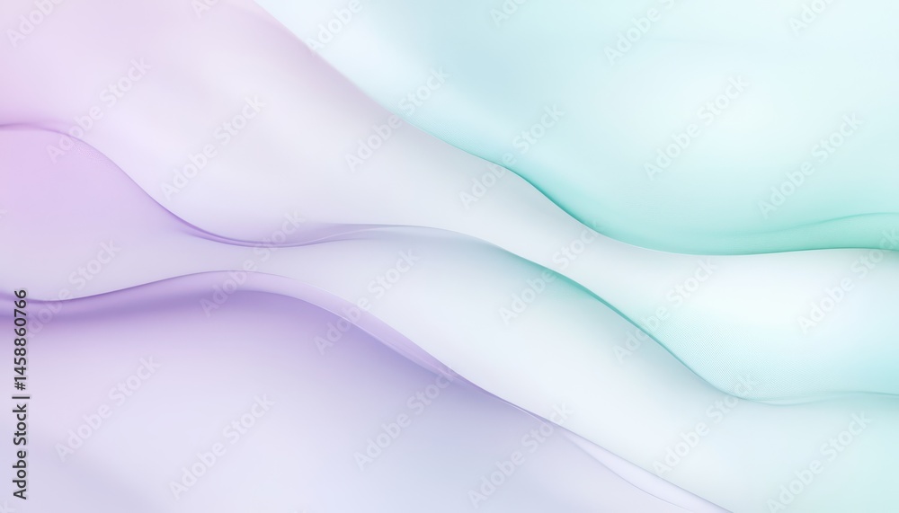Fototapete abstract wavy background with smooth gradient pastel colors with elegant flowing curves and lines in