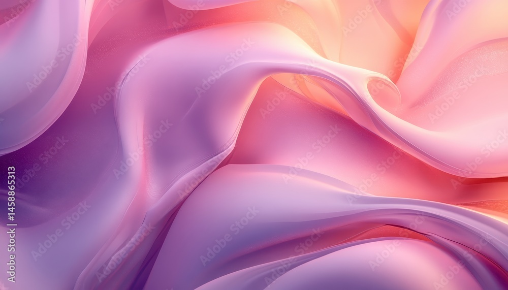 Poster Elegant Abstract Pink and Purple Silk Waves Background with Soft Light and Smooth Texture for Modern Graphic Design and Artistic Wallpaper