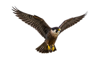 Obraz premium Peregrine Falcons Grace Wings Spread Ready to Strike