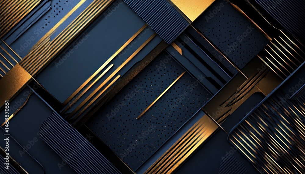Poster Sophisticated Abstract Design Featuring Geometric Golden Lines on Dark Textured Background Ideal for Modern Creative Projects and Visual Design Templates