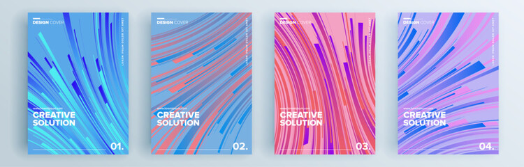 Modern abstract covers set, minimal covers design. Colorful geometric background, vector illustration.