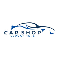 Elegant Car shop logo design vector template