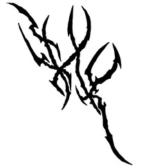 Fototapeta premium Y2k Neotribal Tattoo Vector