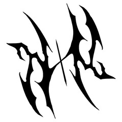 Y2k Neotribal Tattoo Vector