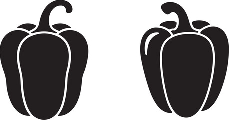 set of capsicum silhouettes