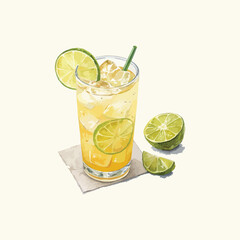 Fototapeta premium glass of lemonade