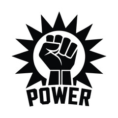 vector silhouette of a fist