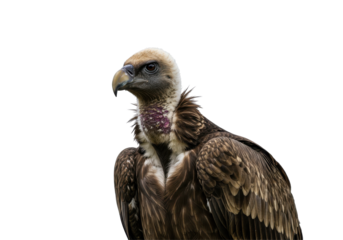 Stern Vulture Portrait A powerful bird with piercing gaze