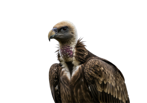Stern Vulture Portrait A powerful bird with piercing gaze