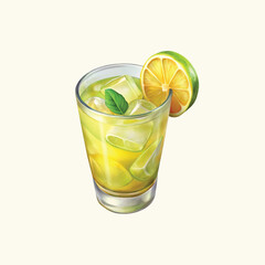 cocktail with lime