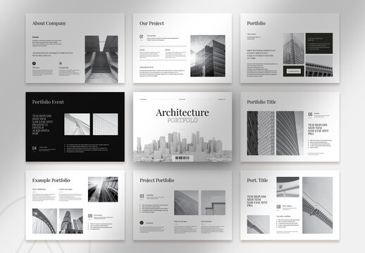 Architecture Portfolio Brochure Landscape Template