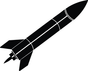 missile silhouette vector illustration