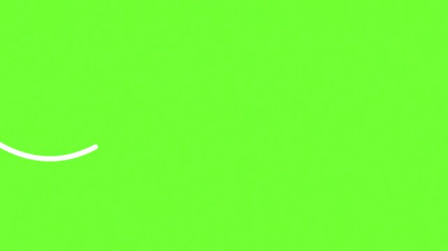 vector white lines wind effect on green screen, UI motion graphics. alpha adjustment layer, smooth animated line filter, 2d animation