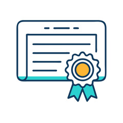 Diploma Icon Representing Education Completion and Academic Achievement