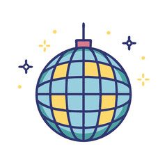 Disco Ball Icon Representing Celebration and Party Atmosphere
