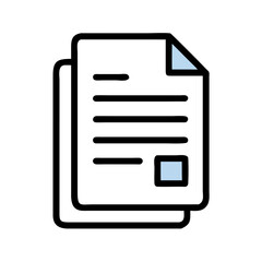 Document Icon Representing Paperwork and Record Keeping System