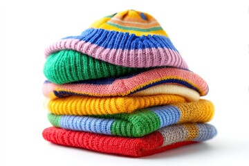 Baby hats isolated on white background