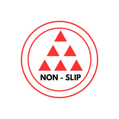 Non-slip sign, stamp, logo design, tag, label, sign vector illustration of non-slip, an abstract background