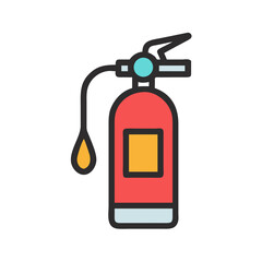 Fire Extinguisher Icon Representing Fire Safety and Emergency Preparedness
