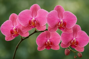 Fototapeta premium Vibrant pink orchid blossoms