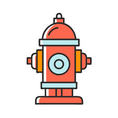 Fototapeta premium Fire Hydrant Icon Representing Fire Safety Equipment and Emergency Response
