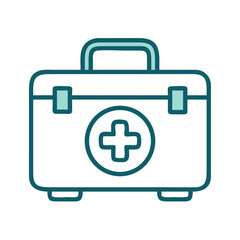 Obraz premium First Aid Kit Icon Representing Health and Emergency Response