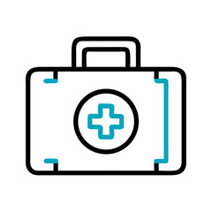 Obraz premium First Aid Kit Icon Representing Health and Emergency Response