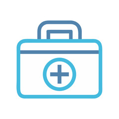 Obraz premium First Aid Kit Icon Representing Medical Supplies and Emergency Care
