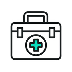 Fototapeta premium First Aid Kit Icon Representing Medical Supplies and Emergency Care