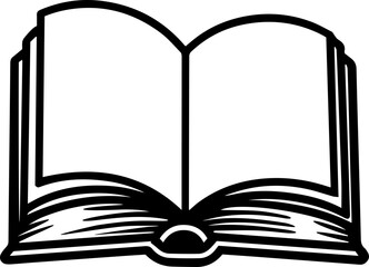 open book vector icon outline illustration