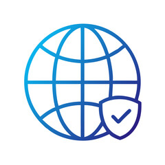 Globe with Security Icon Representing Global Security and International Data Protection