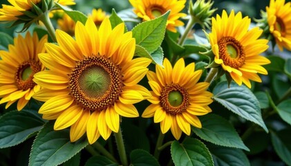 Towering sunflowers & lush greenery in colossal bouquet , arrangement, giant