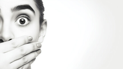 A collection of photos generated with the help of a neural network of a girl who is surprised from different angles #6