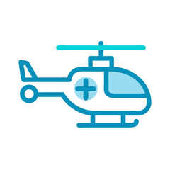 Obraz premium Helicopter Icon Representing Air Transport or Rescue Operations