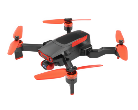 Innovative drone with folded propellers, featuring sleek design and vibrant colors, perfect for aerial photography and exploration. This advanced technology offers high performance and versatility