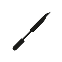 black silhouette of a scalpel icon