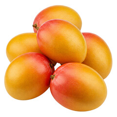 Fresh Mangos Isolated on Transparent Background