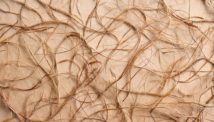 Obraz premium recycled brown paper texture brown caotic fibers on the beige background