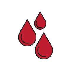 Obraz premium drop of blood color icon