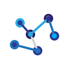molecule 3d color icon