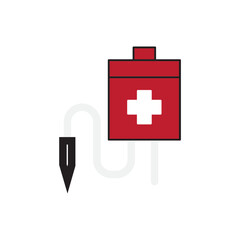 first aid kit color icon
