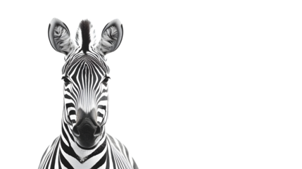 Beautiful Zebra Isolated on White Background for Creative Design Projects