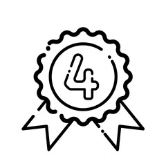 4th of July Independence Day rosette – vector icon.