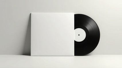 Vinyl Record Cover Mockup – Realistic LP Album Sleeve PSD Template for Music and Branding Design